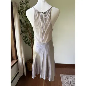 Vintage Y2K Victoria's Secret 100% Silk Slip Dress Sheer Asymmetrical Medium thumbnail 3