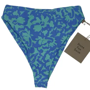 Stone Fox Swim Sumatra Bikini‎ Bottom Ocean Bloom Blue High Rise Cheeky Size XS thumbnail 4