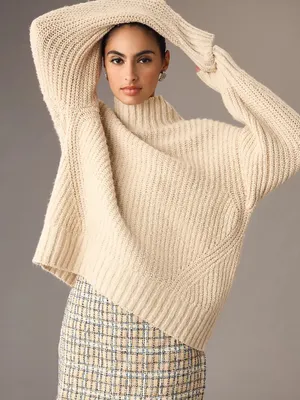Anthropologie Maeve The Dakotah Oversized Turtleneck Sweater thumbnail 1