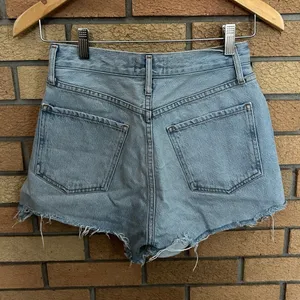 Agolde Dee Short in Digit Button Fly Distressed Hem Denim Jean Shorts Size 26 thumbnail 6