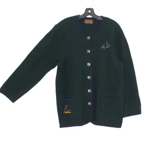 Vintage Cardigan Sweater Wool Old Money Quiet Luxury Hunting Academia Medium thumbnail 7