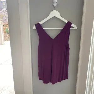 Anthropologie Bordeaux Double V Swing Tank thumbnail 4