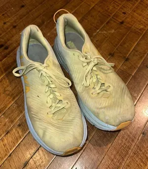 Hoka One One light green athletic running 10 sneakers thumbnail 1