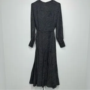 Madewell Tie-Waist Midi Dress in Dot Blouson Shirt Dress Button Down Casual NWT thumbnail 8