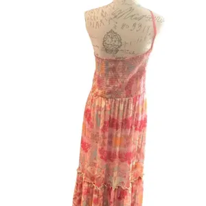 Elegant Pink Floral Midi Dress thumbnail 10