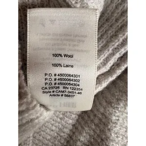 Wilfred Free Wolter Aritzia Gray V-Neck Waffle Knit Wool Pullover Sweater M thumbnail 9