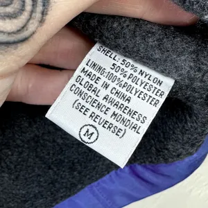 Blanc Noir BN Iridescent Purple Y2K Fleece Sleeveless Collar Swish Vest Medium thumbnail 7