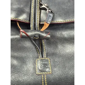 Dooney Bourke Leather Crossbody Bag Flap Top‎ Black Designer Purse thumbnail 13