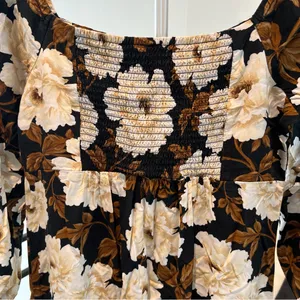 Old Navy Black and White Floral Long Sleeve Dress thumbnail 13