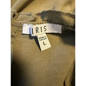 Iris Grunge fairy Ruffle Mini Dress‎ Sleeveless Sage Green Large Y2K cottage whimsi thumbnail 3