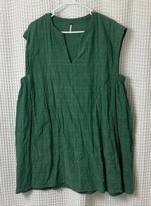YFB Young Fabulous & Broke Green Cotton Mini Dress Large thumbnail 1