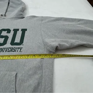 NDSU North Dakota State Champion Life Reverse Weave Gray Hoodie Sweatshirt Men L thumbnail 4
