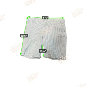 Womens Shorts-BANANA REPUBLIC-blue/white striped‎ seersucker Bermuda Size 14 thumbnail 8