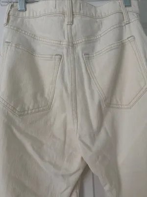 Abercrombie & Fitch Off-White Cropped Ankle Jeans thumbnail 5