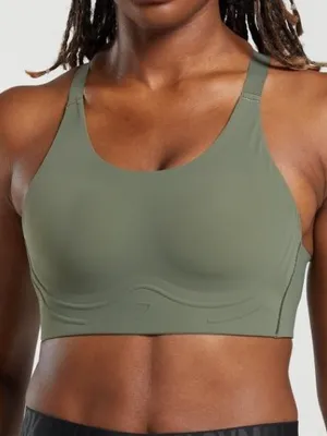 Gymshark Cross Back Sports Bra Olive Green High Support Size Large thumbnail 1