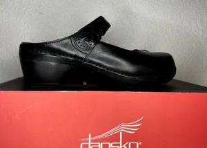 Dansko Solitaire Black Womens Size 40 Clog Open Back Slip On Professional thumbnail 1