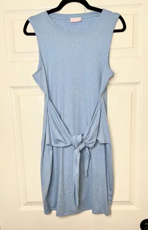 Pink Lily Living For It Blue Bodycon Tank Dress in Blue thumbnail 10
