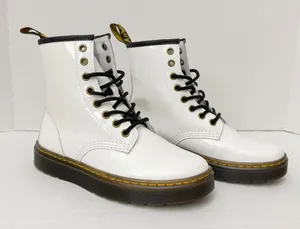 Dr. Martens White Patent Leather Combat Style Boots Size 6 thumbnail 1