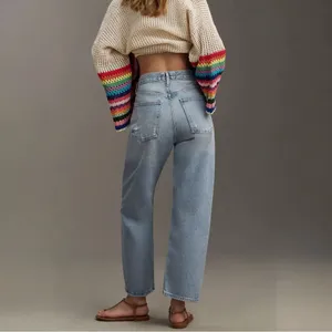 AGOLDE 90s Crop Mid-Rise Loose Straight Jeans Medium Wash Size 23 Organic Denim thumbnail 4