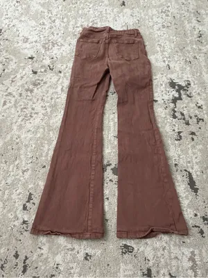 Altar’d State Brown High Rise Flare Jean Pants Size 25 thumbnail 3