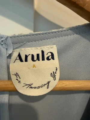 ARULA Pale Blue Floral Skort with White Print Size 1X thumbnail 3