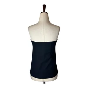 Rails Top Women Medium Black Strapless Gold Button‎ Front Lulu Party Cocktail thumbnail 3
