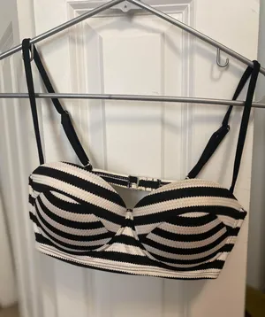 Black And White Bikini Top thumbnail 1