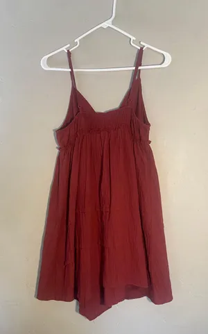 Target Wine Red Flowy Midi Dress thumbnail 2