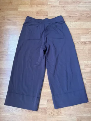 Quince SuperSoft Fleece Cropped Wide Leg Pants Size Medium thumbnail 4
