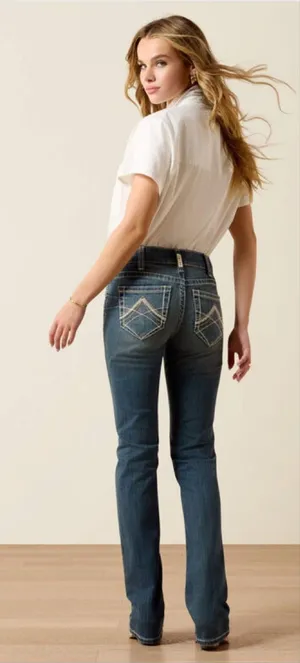Ariat REAL Straight Leg Jean Size 29 Mid Rise Stretch Western Rodeo thumbnail 1