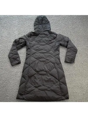 The North Face Women’s Black 550 Down Hooded Long Parka Jacket Coat Small Winter thumbnail 2