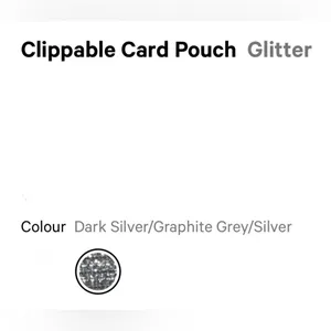 Clippable Card Pouch Glitter  Dark Silver/Graphite Grey/Silver thumbnail 4