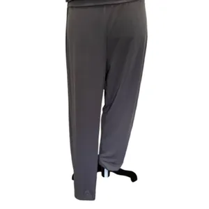DKNY‎ Gray Keyhole Halter Neck Jumpsuit Tapered Leg Blouson Fit Size Small thumbnail 3