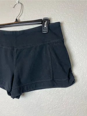 Avia Black Women's Training Shorts with Wide Waistband Size L thumbnail 2