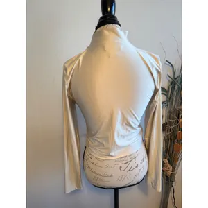 Babaton Womens Mock Neck Long Sleeve Top‎ Champagne Gold Shine thumbnail 4