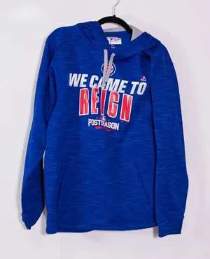Chicago Cubs MLB We Came To Reign Post Season 2016 Collectible Sweater Hoodie M thumbnail 1
