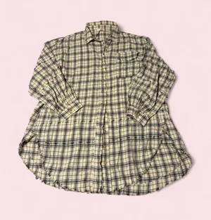easel Cream & Black & Blue Plaid Button-Down Shirt thumbnail 1