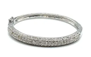 Lia Sophia Silver Played with Crystal Accent Bracelet thumbnail 1