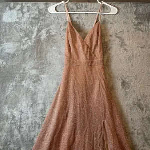 Lulus Truly Dazzling Mauve Multi Glitter Sleeveless Gown Size Small New Sold Out thumbnail 2
