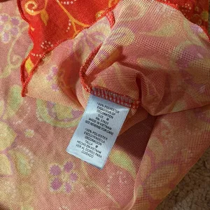 Nick & Sarah Intimates Orange Pink Floral Babydoll Mesh Chemise Nightgown Size M thumbnail 6