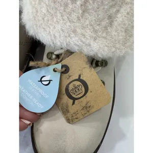 BORN Blaine Shearling Hiker Boots Women's 9 Cream Leather Waterproof NEW thumbnail 8
