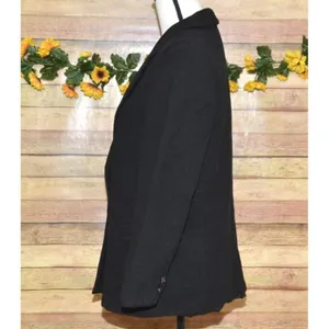 Vintage Forecaster Ladies 9/10 Black Pure Wool Blazer Jacket Career Academia thumbnail 5