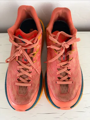 Hoka Tecton X Women’s 7 Coral Orange Trail Running Shoes Carbon Plate Sneakers thumbnail 3