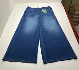 Halara Flex Women High Waisted Pocket Baggy Wide Leg Pull-On Stretch Jean XL NEW thumbnail 1