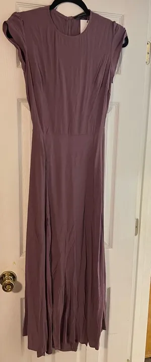 New Olivaceous Plum back cutout maxi dress thumbnail 1