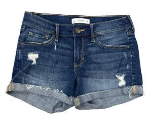 Women's Abercrombie & Fitch Jean Shorts 26 W Sz 2 Hi Rise Denim‎ thumbnail 1