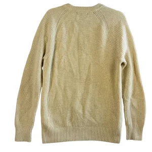 Banana‎ Republic Italian Yarn Wool Blend Sweater Beige M Tall Ribbed Crew Neck thumbnail 2