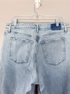 Abercrombie Curve Love 90s Relaxed High Rise Jeans Light Wash 32/14 XL Length thumbnail 12