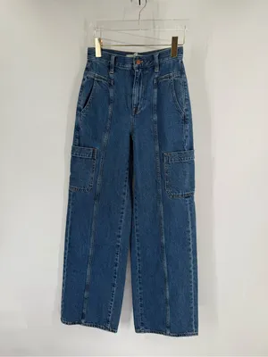 Madewell Baggy Straight Cargo Jeans size 24‎ thumbnail 5