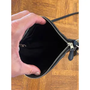 Coach Colette Black Pleated Leather Crossbody adjustable Bag thumbnail 6